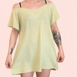Light Green Off-Shoulder Top